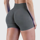 HISTELLO Shorts Esportivos Femininos Impacto Sem Costura Cintura Baixa Efeito Empina Bumbum Levanta Elástico Academia Ioga Treino Fitness Leggings Curtas