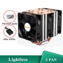 Cooler para CPU com 6 Heat Pipes, 4 Pinos PWM, Silencioso, para PC, Compatível com Intel LGA 1366 1700 1200 1150 1151 1155 2011 X79 X99 AM3 AM4 AM5