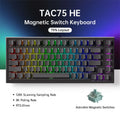 Teclado AKKO TAC75 HE com Switch Magnético, 75%, para Jogos, Resposta Rápida de 0,005mm, RGB 8K, com Fio, Personalizável para Esports.