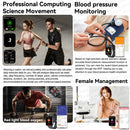 Relógio Inteligente Feminino e Masculino com IA para Diagnóstico, Monitoramento de Frequência Cardíaca e Variabilidade da Frequência Cardíaca (HRV+PPG), IP68, NFC, Design Moderno e Esportivo - Lançamento de 2025