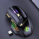 Mouse Gamer Sem Fio USB IMICE GW-X7 3200DPI Modo Duplo Recarregável 7 Teclas 2.4Ghz Silencioso Bluetooth LED com Efeito de Respiração em 7 Cores