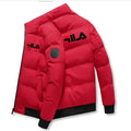 Casaco curto masculino grosso e quente para outono e inverno, jaqueta casual masculina estampada com zíper à prova de vento para atividades ao ar livre, tamanhos M-5XL.