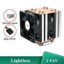 Cooler para CPU com 6 Heat Pipes, 4 Pinos PWM, Silencioso, para PC, Compatível com Intel LGA 1366 1700 1200 1150 1151 1155 2011 X79 X99 AM3 AM4 AM5