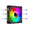 Ventoinha para CPU PRISM 4 PRO ARGB, 4 pinos PWM, silenciosa, para gabinete, 120 mm, espelhamento infinito, 5 V, 3 pinos, sincronização de luz da placa-mãe.
