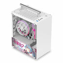 Gabinete METALFISH T40 Mini ITX de 7L com painel lateral em acrílico ou mesh e alça para transporte. Suporta fonte SFX e placa de vídeo de 206mm.