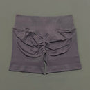 HISTELLO Shorts Esportivos Femininos Impacto Sem Costura Cintura Baixa Efeito Empina Bumbum Levanta Elástico Academia Ioga Treino Fitness Leggings Curtas