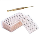 Caneta de acupuntura retrátil com ponta dupla para massagem reflexológica facial, ideal para cuidados com os ouvidos. Possui ponta de contato e massageador para o rosto.