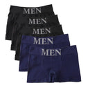 Conjunto de 5 Cuecas Boxer Masculinas Finas e Altamente Elásticas, Confortáveis, de Cor Lisa, Respiráveis e Lisas.