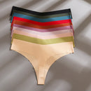Conjunto de 7 peças de lingerie sexy feminina, calcinhas sem costura de seda, fio dental elástico, tangas discretas e estilosas.
