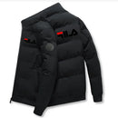 Casaco curto masculino grosso e quente para outono e inverno, jaqueta casual masculina estampada com zíper à prova de vento para atividades ao ar livre, tamanhos M-5XL.