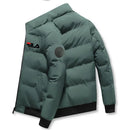 Casaco curto masculino grosso e quente para outono e inverno, jaqueta casual masculina estampada com zíper à prova de vento para atividades ao ar livre, tamanhos M-5XL.