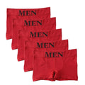 Conjunto de 5 Cuecas Boxer Masculinas Finas e Altamente Elásticas, Confortáveis, de Cor Lisa, Respiráveis e Lisas.