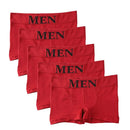 Conjunto de 5 Cuecas Boxer Masculinas Finas e Altamente Elásticas, Confortáveis, de Cor Lisa, Respiráveis e Lisas.