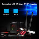 Adaptador de rede sem fio FENVI WiFi 5 PCI-E AC1200 Dual Band 2.4G/5GHz 802.11AC para Bluetooth 4.0 Desktop Windows 7/8/10/11
