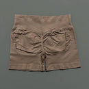 HISTELLO Shorts Esportivos Femininos Impacto Sem Costura Cintura Baixa Efeito Empina Bumbum Levanta Elástico Academia Ioga Treino Fitness Leggings Curtas