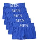 Conjunto de 5 Cuecas Boxer Masculinas Finas e Altamente Elásticas, Confortáveis, de Cor Lisa, Respiráveis e Lisas.
