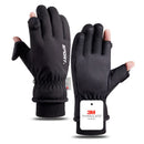 Luvas de inverno GTUBIKE, quentes e resistentes ao frio, ideais para ciclismo, esqui e atividades ao ar livre. Luvas grossas e resistentes ao frio, impermeáveis e compatíveis com telas sensíveis ao toque. Perfeitas para camping.