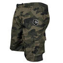 Bermuda masculina de verão, estilo militar, em algodão de alta qualidade, com vários bolsos, ideal para uso casual em atividades ao ar livre.