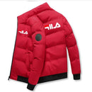 Casaco curto masculino grosso e quente para outono e inverno, jaqueta casual masculina estampada com zíper à prova de vento para atividades ao ar livre, tamanhos M-5XL.