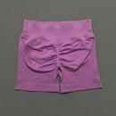HISTELLO Shorts Esportivos Femininos Impacto Sem Costura Cintura Baixa Efeito Empina Bumbum Levanta Elástico Academia Ioga Treino Fitness Leggings Curtas