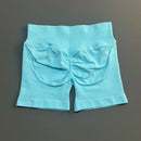 HISTELLO Shorts Esportivos Femininos Impacto Sem Costura Cintura Baixa Efeito Empina Bumbum Levanta Elástico Academia Ioga Treino Fitness Leggings Curtas