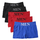 Conjunto de 5 Cuecas Boxer Masculinas Finas e Altamente Elásticas, Confortáveis, de Cor Lisa, Respiráveis e Lisas.