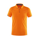 Camisa polo de manga curta de secagem rápida para o verão, da Golf Jersey Company Group, respirável, para atividades físicas, com lapela, disponível em 8 cores, tamanho grande.