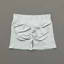 HISTELLO Shorts Esportivos Femininos Impacto Sem Costura Cintura Baixa Efeito Empina Bumbum Levanta Elástico Academia Ioga Treino Fitness Leggings Curtas