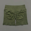 HISTELLO Shorts Esportivos Femininos Impacto Sem Costura Cintura Baixa Efeito Empina Bumbum Levanta Elástico Academia Ioga Treino Fitness Leggings Curtas