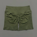HISTELLO Shorts Esportivos Femininos Impacto Sem Costura Cintura Baixa Efeito Empina Bumbum Levanta Elástico Academia Ioga Treino Fitness Leggings Curtas